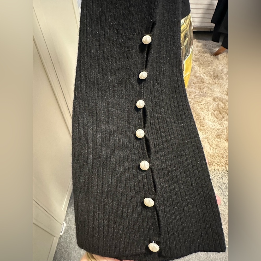 Reformation Emanuele Cashmere Novelty Button Sweater M - Picture 5 of 12